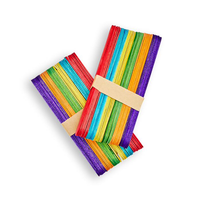 Jumbo Craft Sticks Coloured 80pc